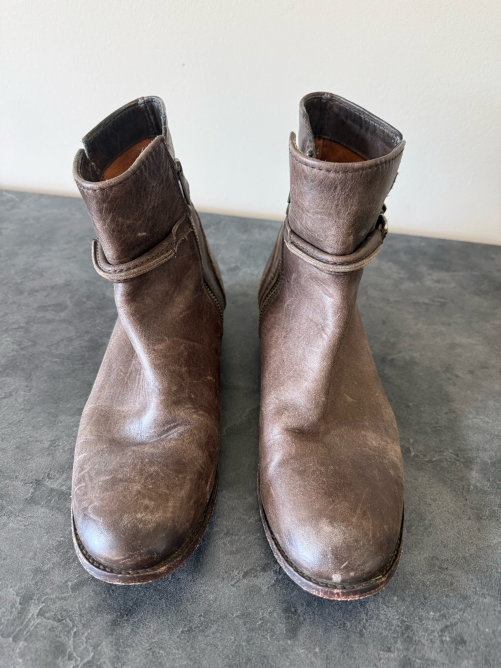 Women’s Frye Brown Leather Ankle Boots